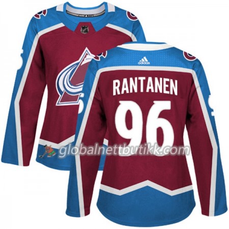 Colorado Avalanche Hockeydrakt Mikko Rantanen 96 2017-2018 Rød Adidas Authentic - Dame